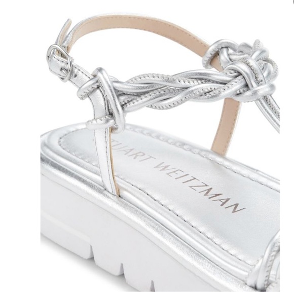 STUART WEITZMAN Sport Sandals  Black leather sandals size 5.5 like new - Picture 3 of 9